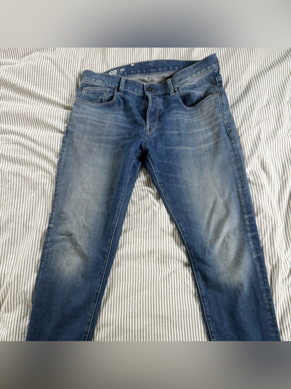 G-Star Slim Fit Washed Blue Jeans